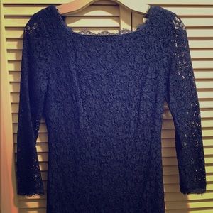 Cache Royal Blue Lace Cocktail Dress